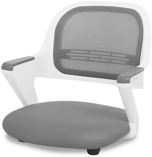 체어포커스 알라딘 좌식의자 AL-D250 WH, 화이트(바디), 메쉬(그레이)