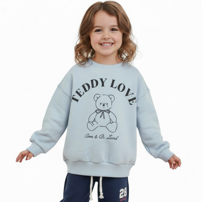 별이오키즈 아동용 테디 맨투맨