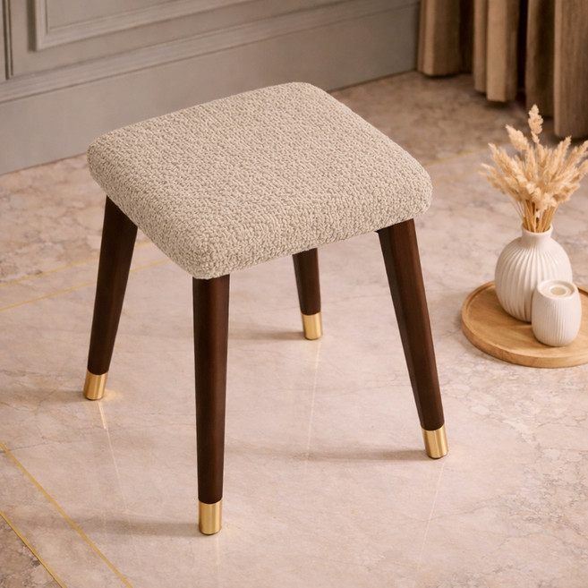 러빙랩 노베르 사각 밴딩 의자 커버, 크림베이지, 1개