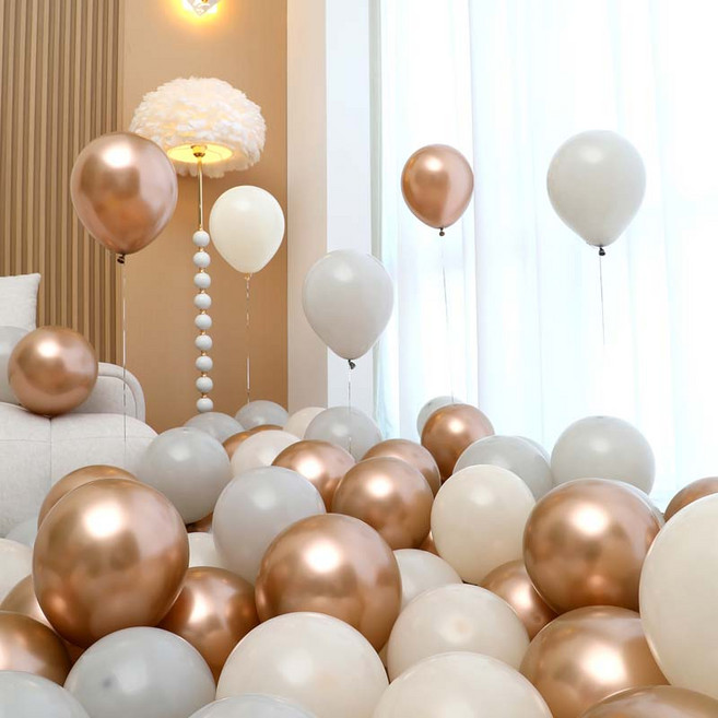 피앤비유니티 풍선 50p 세트, 09샴페인로즈3색혼합A, 1세트