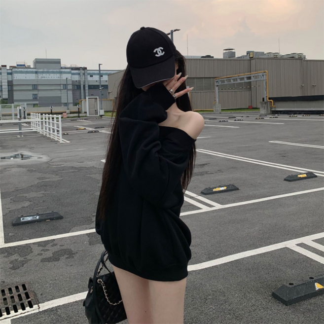 PEONIST 女款休閒時尚露肩運動衫