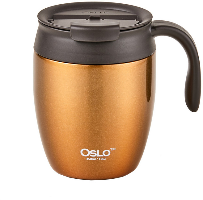 오슬로 애플 머그 텀블러, 골드, 450ml, 1개