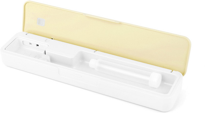 휴대용 UVC LED 충전식 칫솔살균기, DMC-710B, 옐로우