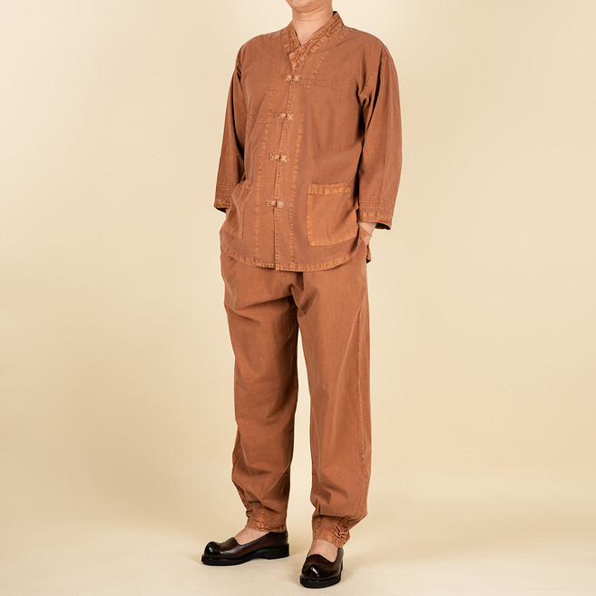 다오네우리옷 남성용 후염 30수 오픈 생활 개량한복 상하의 세트