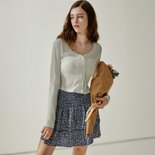 비키니밴더 멜리스 아일렛 자카드 가디건