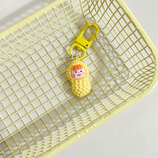 도림 땅콩 친구들 미니 자동차 키링, 1개, 14 옐로콩