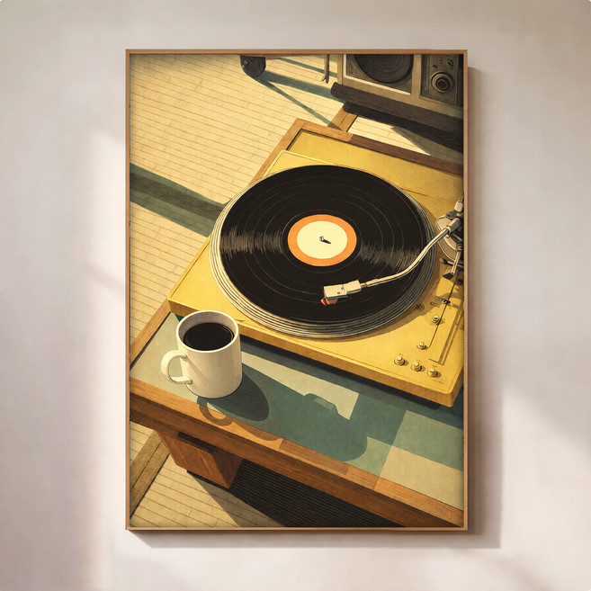 퍼니즈 홈 카페 포스터 커피앤 뮤직