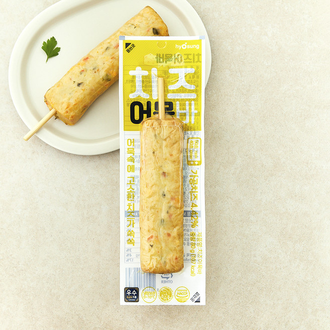 효성어묵 치즈어묵바, 80g, 1개