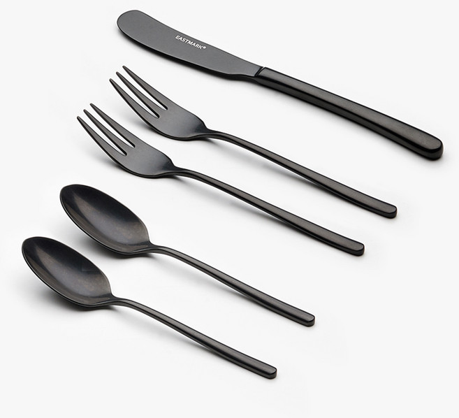 이스트마크 커트러리 디저트 5p 세트 빈티지블랙, 1세트, 케이크포크 2p + 티스푼 2p + 버터나이프