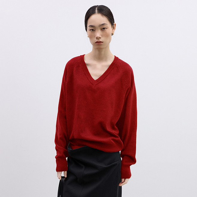 Oui mais non 女款 Bailey 羊毛 V領針織套頭衫