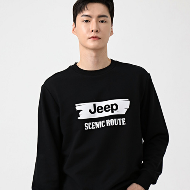지프 남여공용 루트 페인팅 로고 긴소매 맨투맨 티셔츠 JP6TSU838