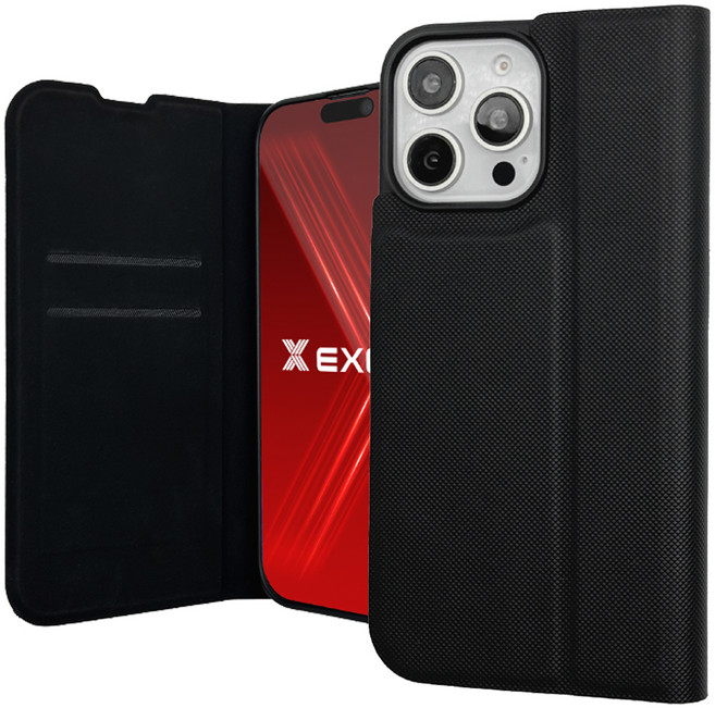 EXCCI 基本款 磁吸鎖扣 翻蓋 書本式 錢包 手機殼