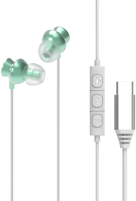 아이리버 고음질 C타입 노이즈캔슬링 알루미늄 커널형 유선 이어폰 갤럭시 아이폰, 그린, ICP-G709