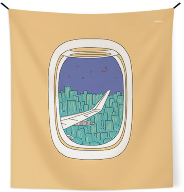 abundance Vol.3 插畫牆壁掛布, 黃色