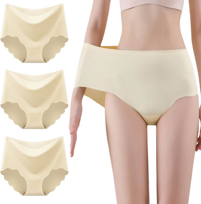 투이스타 하이웨스트 밀착 웨이브 심리스 팬티 4p