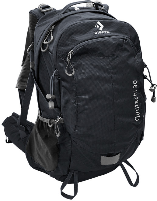 DIBOTE 迪伯特 極輕特仕版 專業登山休閒背包 附背架 + 防水套, 特仕黑