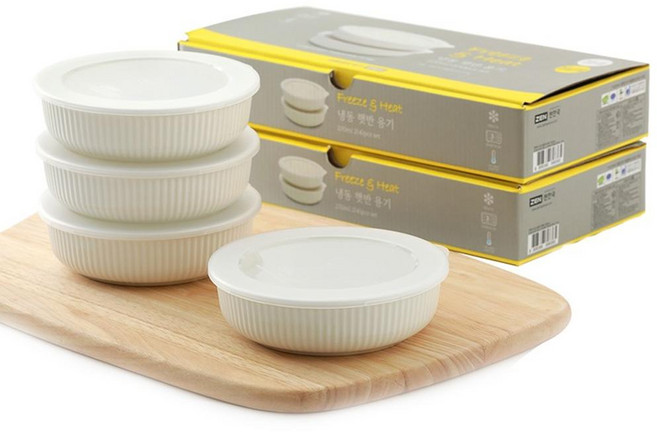 ZEN 陶瓷飯冷凍冷藏保鮮盒 2入, 2組, 4 個容器 + 4 個蓋子