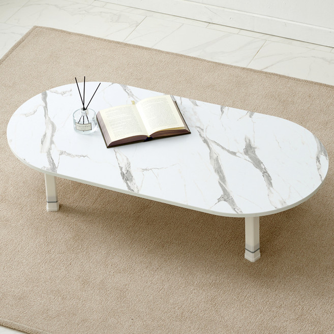 예다움 LPM 라운드 높이조절 접이식 밥상, 마블