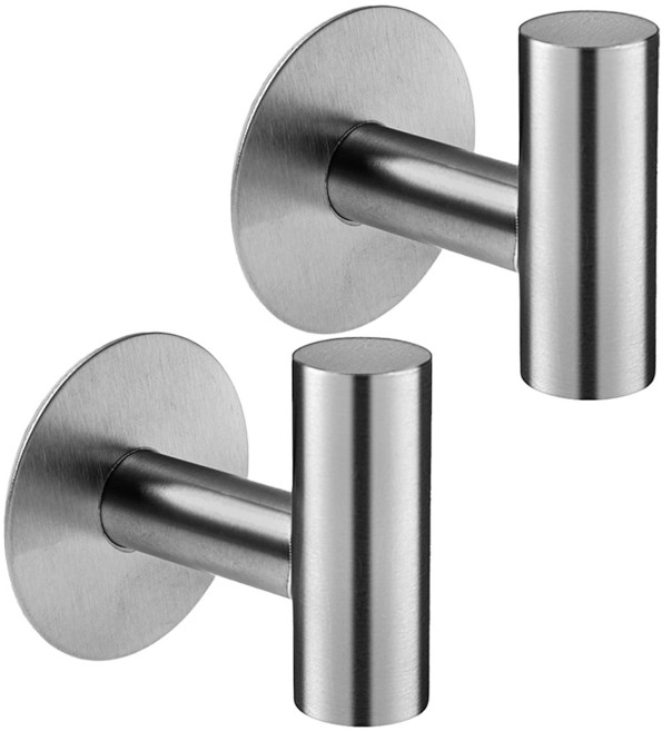 comet 高級款 黏貼式 多用途 壁掛勾, 銀, 2個