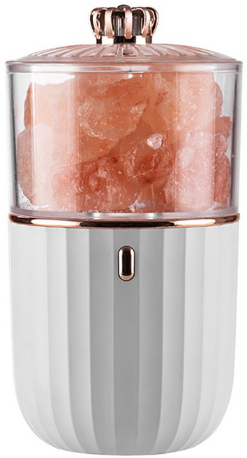 E.B.MADE 喜馬拉雅水晶鹽石香薰淨化七彩小夜燈, 純淨白