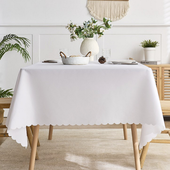 홈르네 행사 레이스 식탁보, 화이트, 180 x 140 cm, 1개