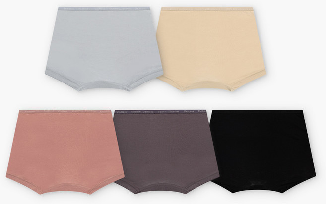유니프랜드 주니어 여아용 무지 학생 사각팬티 5종 세트