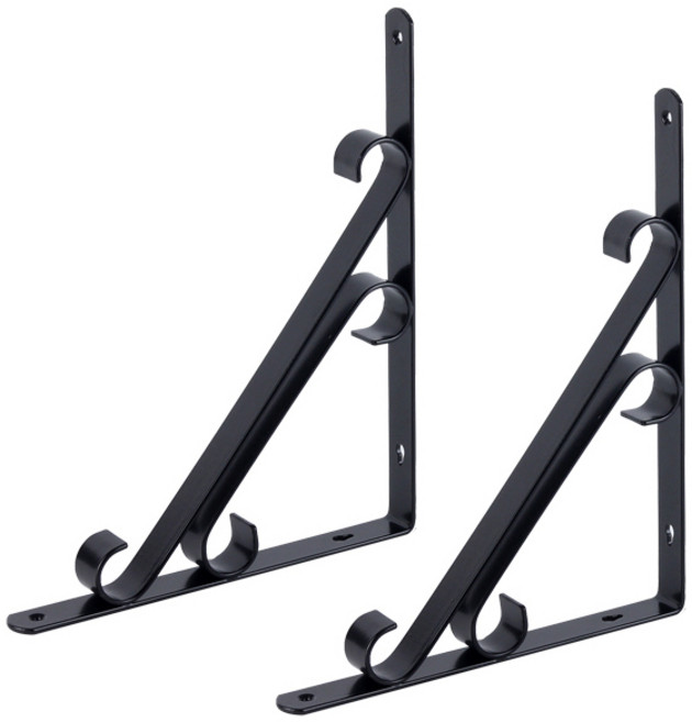 ETSHOP 선반대 더블 S, 블랙, 2개