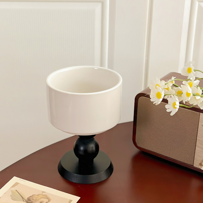 썸즈마인 빈티지 촛대 초 받침, 블랙