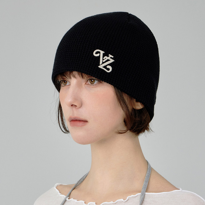 바잘 여성용 리프 VZ 로고 와플 비니