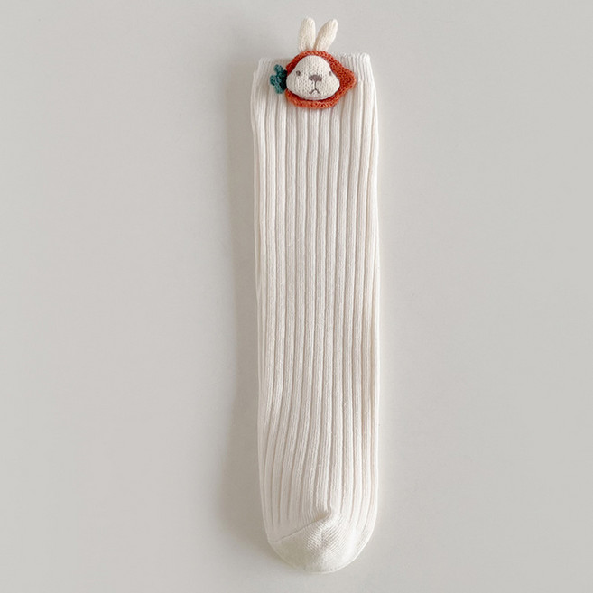 아이뿜 여아용 캐럿 토끼 인형 종아리 양말 F124