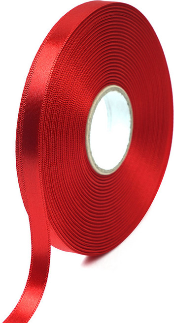 포포팬시 뭉구 프리미엄 유광 단면 공단 리본 10mm, 48 레드, 1개, 45m