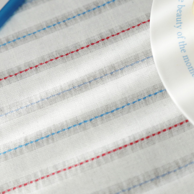 대폭 30수 선염면 톤스 스티치 스트라이프 원단 1481, 그레이, 1개