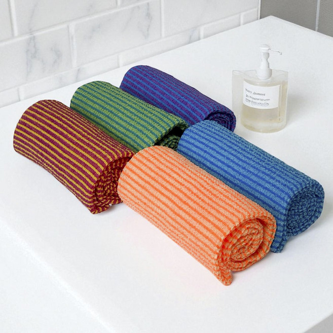UH홈데코 국산 부드러운 시원한여름 샤워타올 5종 세트, 혼합색상, 1세트