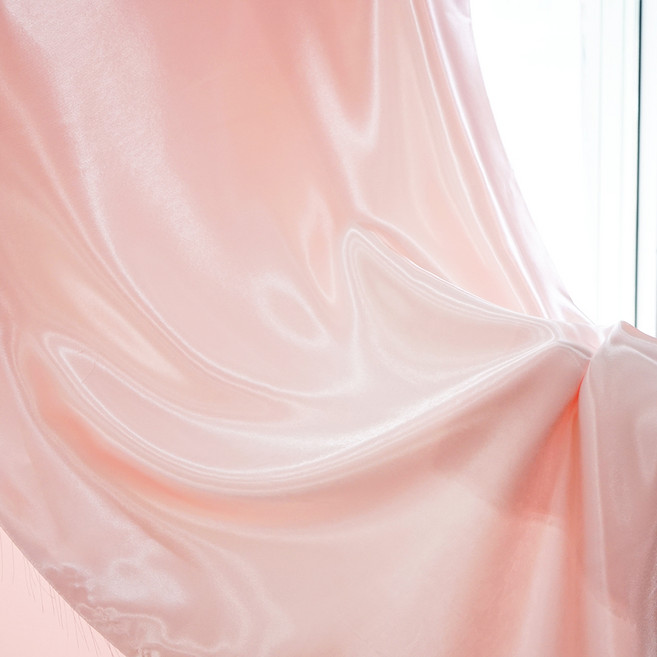 나비손길 광폭 두꺼운 공단 암막 원단, 핑크, 1개