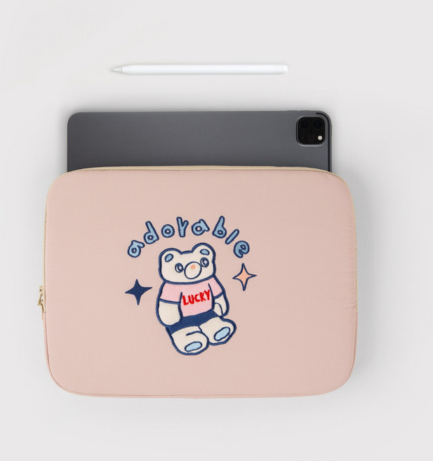 AllNewFrame 刺繡筆電包 可愛泰迪熊, 1個