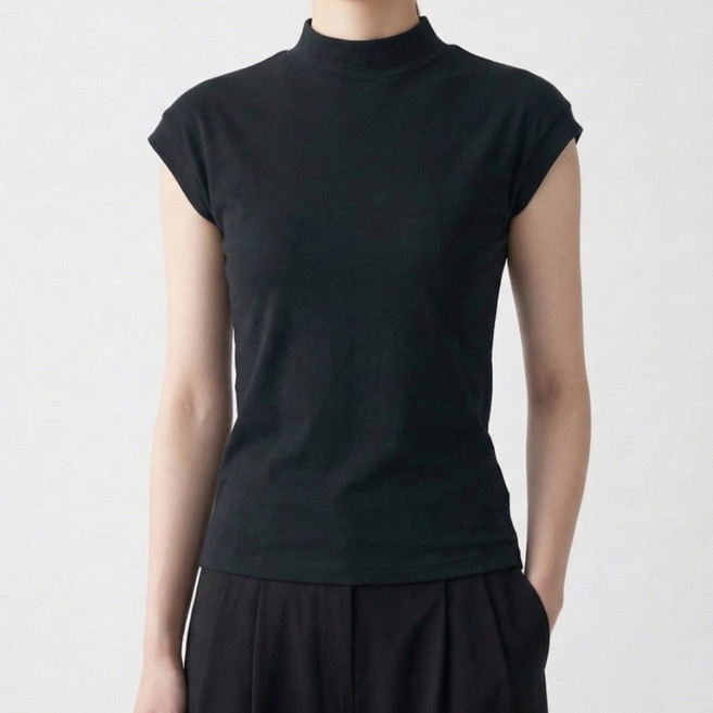 소니오 여성용 하프넥 슬림 민소매