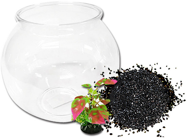 서울아쿠아룸 플라스틱 항아리 금붕어 구피 기르기 어항 세트, 1세트, 1개