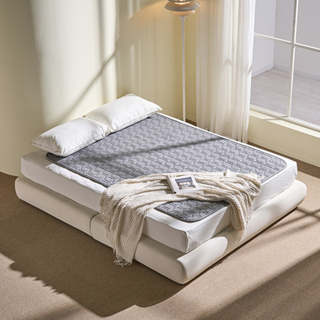 곰표한일 프리미엄 무자계 카본 탄소매트 MJ-QD100, 퓨어그레이, 퀸더블(150 x 200 cm)