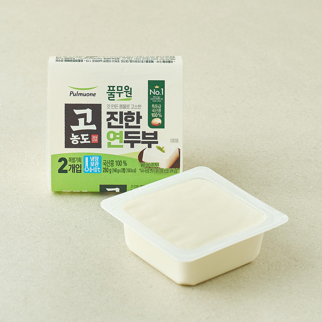 풀무원 고농도 진한 연두부 2개입, 280g, 1개