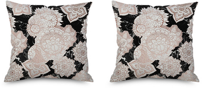 북유럽 미니멀 핑크톤 대리석 쿠션 커버 2p