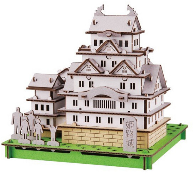 PUSU PUSU Hacomo 3D系列療癒系紙模型, 1組, 日本姬路城, 150片