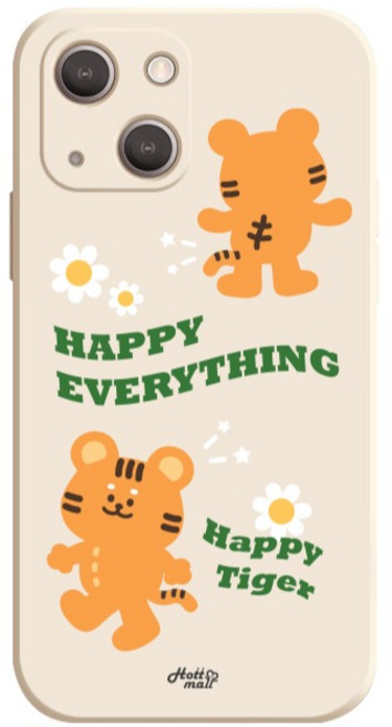핫티몰 씰룩 호랑이 프린팅 베이지 휴대폰 케이스