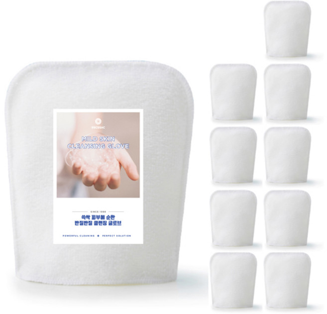 쓱싹 목욕 꼼꼼 바디글러브 샤워 장갑, 화이트, 10개, 1개입