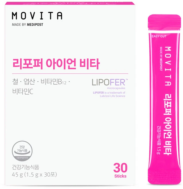 메디포스트 모비타 리포퍼 아이언 비타 30p, 45g, 1개 - 쿠팡