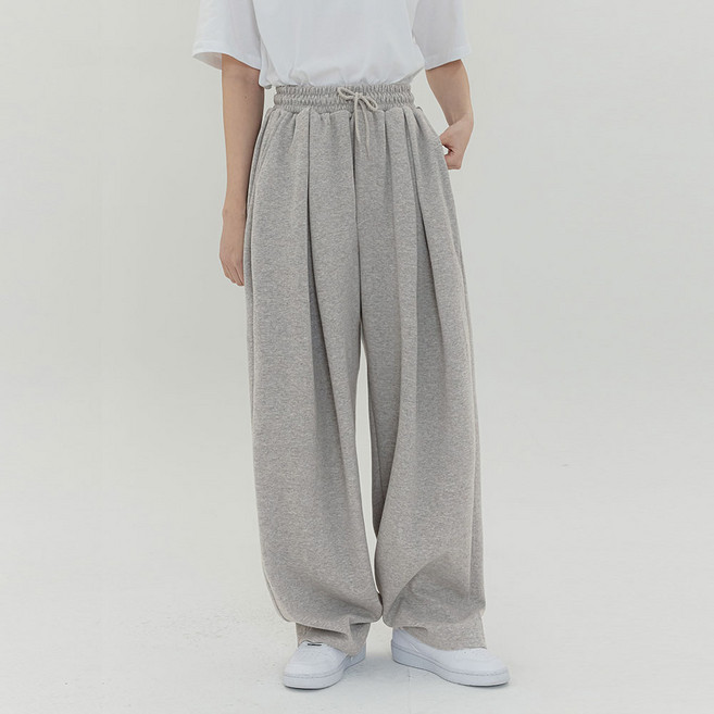 男女通用保暖刷毛4摺線腰部鬆緊帶寬版運動褲 CF0U02