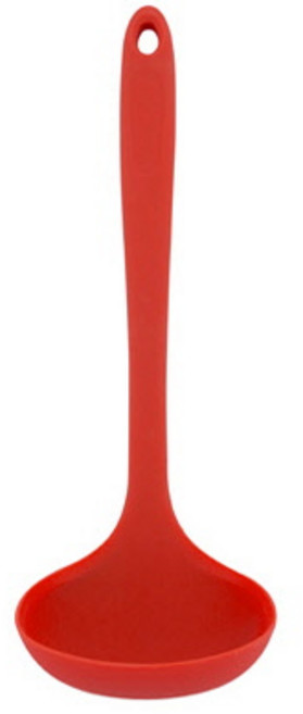 Kitchen Factory 糖果色矽膠湯勺, 紅色, 1支