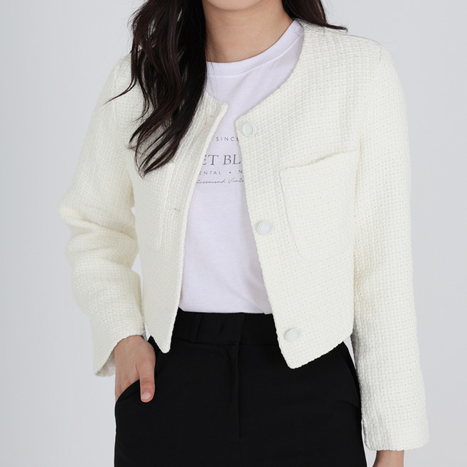Moirbella 女款 Kale 圓領粗花呢夾克 T24FW2-A0637