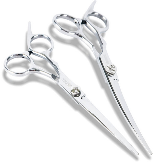 딩동펫 반려동물 미용 일자가위 + 커브가위 상 세트, 1세트
