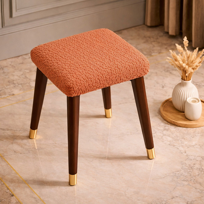 러빙랩 노베르 사각 밴딩 의자 커버, 오렌지, 1개