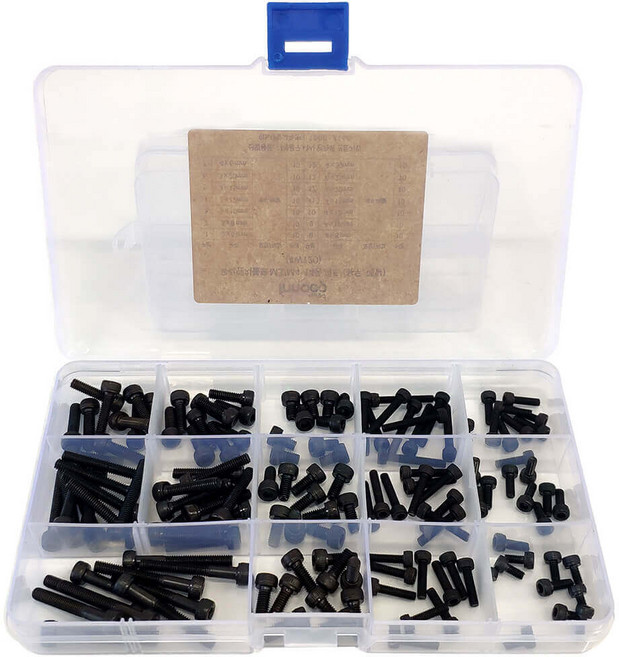 이노공구 육각렌치볼트 M3 M4 유두 메탈 14종 세트 W120, 1개